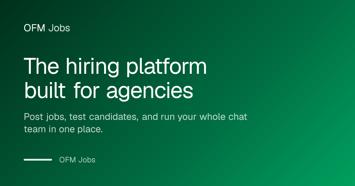 OFM Jobs - Sign up